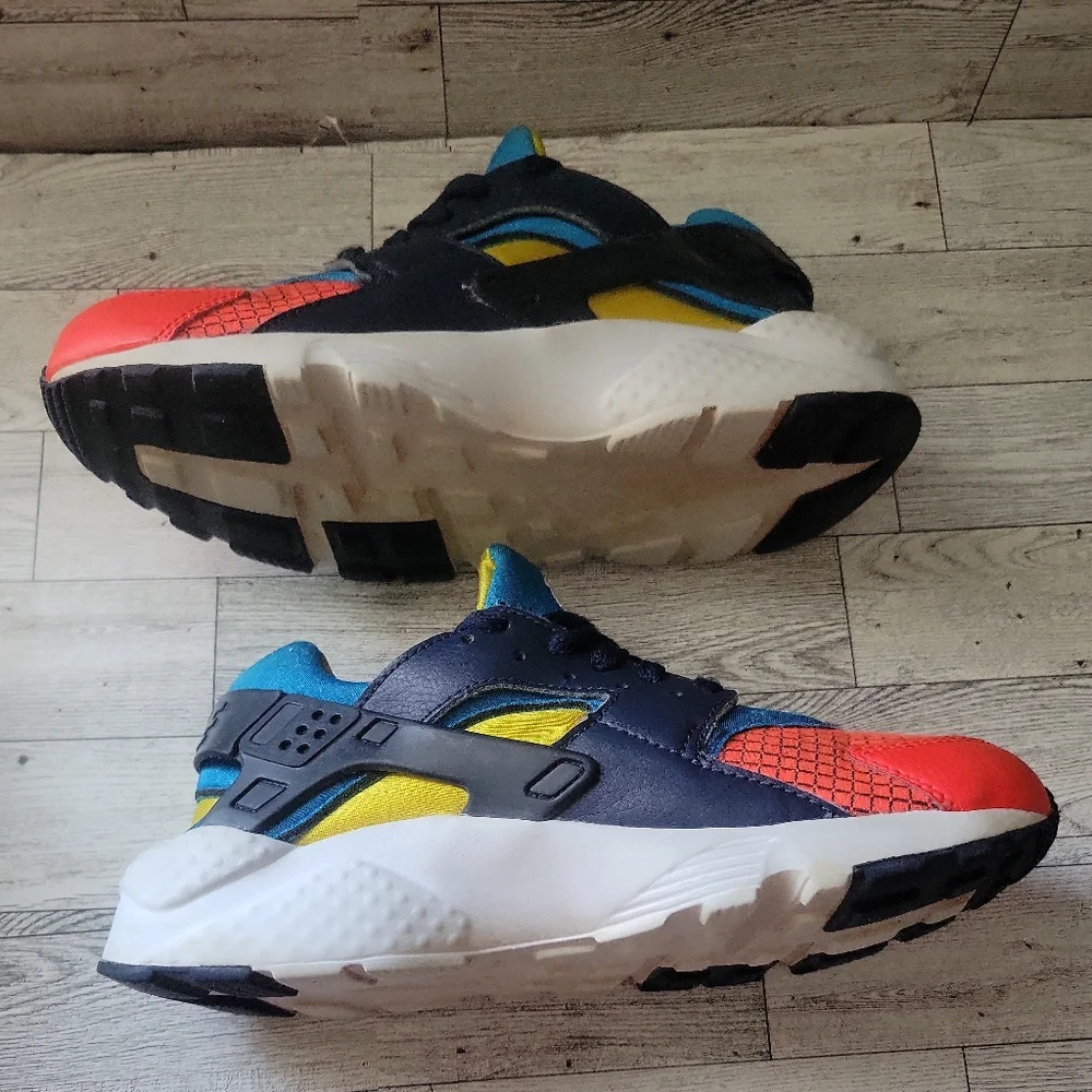 Huarache Run‎ GS 6.5Y Kids Shoes Sneakers BQ7096-600 Crimison/Obsidian